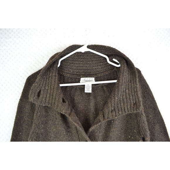Max Studio MSSP Women's Medium Brown Lambswool Long Cardigan Sweater - Picture 10 of 13